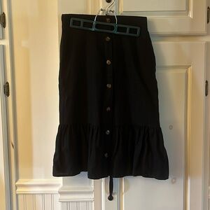 Black linen skirt size 2